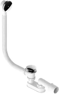 Radaway Сифон для высокого душевого поддона с переливом, цвет: хром глянцевый R135L