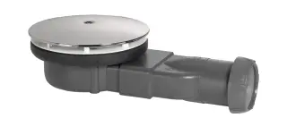 Radaway Сифон для душевого поддона с силиконовой мембраной, пластиковый, цвет: хром глянцевый R400