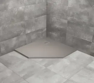 Radaway Kyntos PT Поддон для душа из композита, 80х80х3h см под решетку, цвет: cemento HKPT8080-74