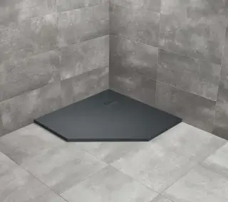 Radaway Kyntos PT Поддон для душа из композита, 90х90х3h см под решетку, цвет: anthracite HKPT9090-64