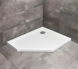 Radaway Doros Plus PT E Поддон для душа из акрила, 100х80х4h см, левый, цвет: белый глянцевый SDRPTP1080-01L