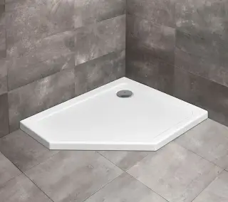 Radaway Doros PT E Поддон для душа из акрила, 100х90х5h см, левый, цвет: белый глянцевый SDRPT1090-01L