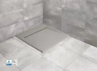 Radaway Teos C Поддон для душа из композита, 80х80х3h см с крышкой слива, цвет: cemento HTC8080-74