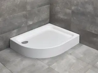 Radaway Laros E Compact Поддон для душа из акрила, 100х80х17h см, левый, цвет: белый глянцевый SLE81017-01L