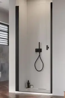 Radaway Nes DWJ I Душевая дверь в нишу, левая, прозрачная 6 мм, Easy Clean 90х200h см, цвет: black 10026090-54-01L