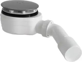 Radaway Сифон для душевого поддона с верхней очисткой, пластиковый, цвет: нержавеющая сталь R580