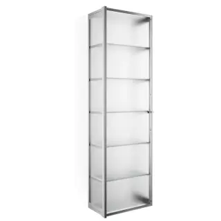 Decor Walther Glas S 4 Шкафчик подвесной 35x19xh120 см, стекло матовое, цвет хром 0602506