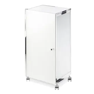 Decor Walther Universal RW 1 Шкафчик передвижной 38x30xh80 см, стекло белое, цвет хром 0702304