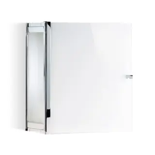 Decor Walther Glas S 2 Шкафчик подвесной 35x19xh40 см, стекло белое, цвет хром 0602304