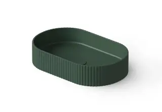 Dea Design Раковина чаша 55x35x12h см, Solid Surface, цвет: dark green DD9811 550 11