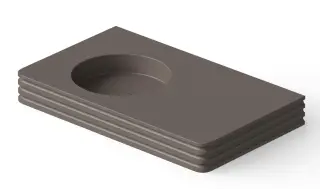 Dea Design Раковина накладная 80x48x10h см, Solid Surface, цвет: grey brown DD9803 800 6