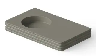 Dea Design Раковина накладная 80x48x10h см, Solid Surface, цвет: light grey DD9803 800 4