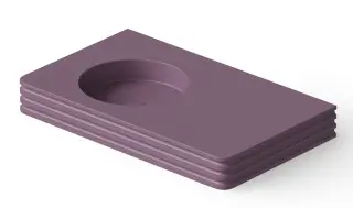 Dea Design Раковина накладная 80x48x10h см, Solid Surface, цвет: lavender DD9803 800 8