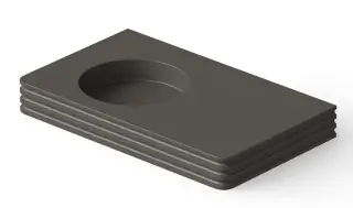 Dea Design Раковина накладная 80x48x10h см, Solid Surface, цвет: graphite DD9803 800 5