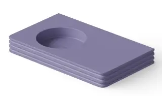 Dea Design Раковина накладная 80x48x10h см, Solid Surface, цвет: lilac DD9803 800 14