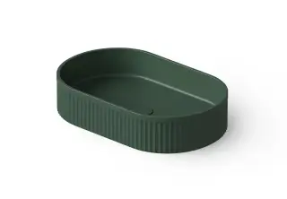 Dea Design Раковина чаша 55x35x12h см, Solid Surface, цвет: dark green DD9801 550 11