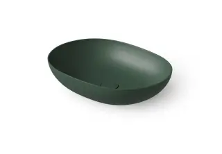 Dea Design Раковина чаша 52x38x12h см, Solid Surface, цвет: dark green DD9105 520 11