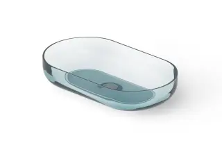 Dea Design Раковина чаша 58x34x12h см, Glasstech, цвет: dark blue DD9104 580 R11