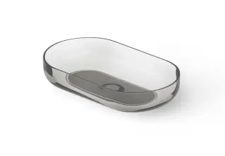 Dea Design Раковина чаша 58x34x12h см, Glasstech, цвет: smoky black DD9104 580 R4