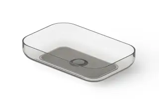 Dea Design Раковина чаша 58x38x12h см, Glasstech, цвет: smoky black DD9103 580 R4