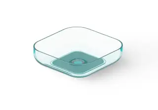 Dea Design Раковина чаша 40x40x12h см, Glasstech, цвет: lake water blue DD9102 400 R8