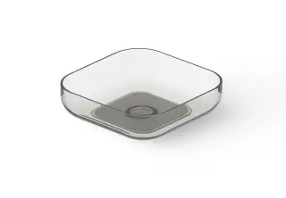 Dea Design Раковина чаша 40x40x12h см, Glasstech, цвет: smoky black DD9102 400 R4