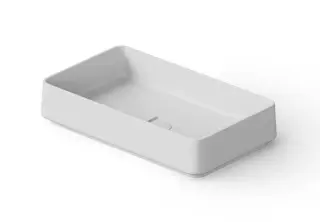 Dea Design Раковина чаша 58x34x12h см, Solid Surface, цвет: white DD9100 580 18