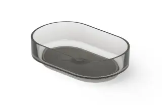 Dea Design Раковина чаша 56x36x15h см, Glasstech, цвет: smoky black DD9097 560 R4