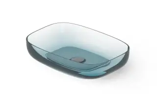 Dea Design Раковина чаша 55x38x12h см, Glasstech, цвет: dark blue DD9094 550 R11