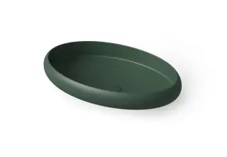 Dea Design Раковина чаша 60x40x11,2h см, Solid Surface, цвет: dark green DD9088 600 11