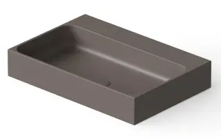 Dea Design Раковина чаша двойная 41x41x10,5h см, Solid Surface, цвет: grey brown DD9083 410 6
