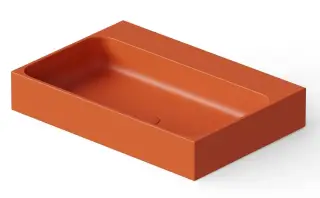 Dea Design Раковина чаша двойная 41x41x10,5h см, Solid Surface, цвет: orange DD9083 410 7