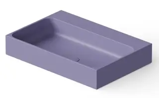 Dea Design Раковина чаша двойная 41x41x10,5h см, Solid Surface, цвет: lilac DD9083 410 14