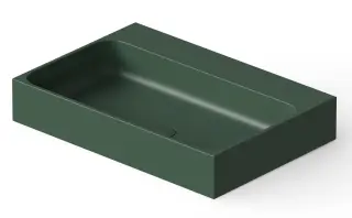 Dea Design Раковина чаша двойная 41x41x10,5h см, Solid Surface, цвет: dark green DD9083 410 11