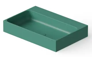 Dea Design Раковина чаша двойная 41x41x10,5h см, Solid Surface, цвет: green DD9083 410 10