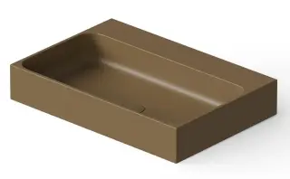 Dea Design Раковина чаша двойная 41x41x10,5h см, Solid Surface, цвет: dark camel DD9083 410 1