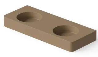 Dea Design Раковина накладная 120x48x14h см, Solid Surface, цвет: light camel DD9081 1200 2