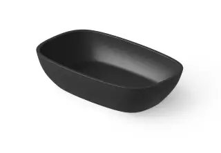 Dea Design Раковина чаша 60x36x14h см, Solid Surface, цвет: black DD9079 600 16