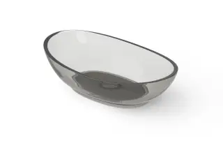 Dea Design Раковина чаша 60x35x16h см, Glasstech, цвет: smoky black DD9037 600 R4