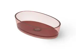 Dea Design Раковина чаша 60x35x14h см, Glasstech, цвет: pomegranate DD9036 600 R5