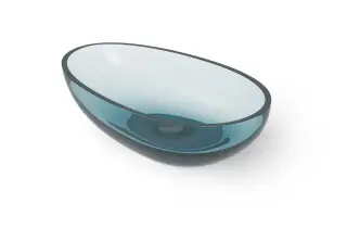 Dea Design Раковина чаша 60x36x15,8h см, Glasstech, цвет: dark blue DD9035 600 R11