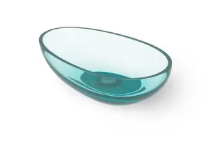 Dea Design Раковина чаша 60x36x15,8h см, Glasstech, цвет: lake water blue DD9035 600 R8