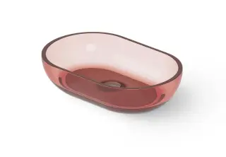 Dea Design Раковина чаша 58x38x14h см, Glasstech, цвет: pomegranate DD9034 580 R5