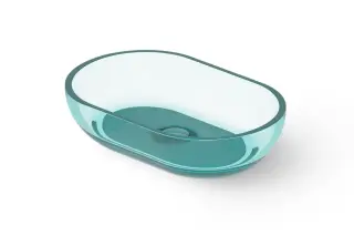 Dea Design Раковина чаша 58x38x14h см, Glasstech, цвет: lake water blue DD9034 580 R8