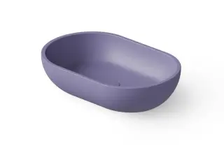 Dea Design Раковина чаша 58x38x14h см, Solid Surface, цвет: lilac DD9034 580 14