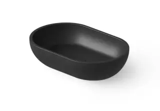 Dea Design Раковина чаша 58x38x14h см, Solid Surface, цвет: black DD9034 580 16