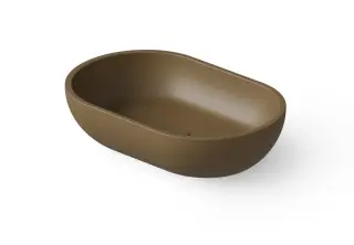 Dea Design Раковина чаша 58x38x14h см, Solid Surface, цвет: dark camel DD9034 580 1