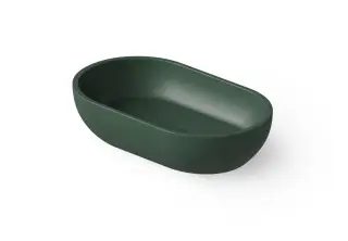 Dea Design Раковина чаша 55x32x13h см, Solid Surface, цвет: dark green DD9033 550 11