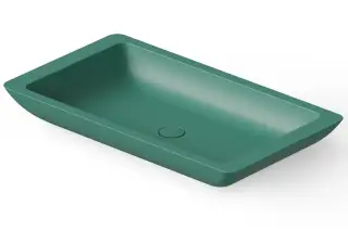 Dea Design Раковина чаша 80x45x10,5h см, Solid Surface, цвет: green DD9013 800 10