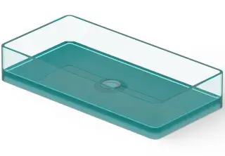 Dea Design Раковина чаша 80x40x14,5h см, Glasstech, цвет: lake water blue DD9010 800 R8